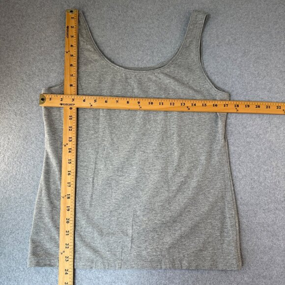Talbots Womens Gray Scoop Neck Tank Top Casual Summer Layering Casual Size Large - Picture 3 of 12